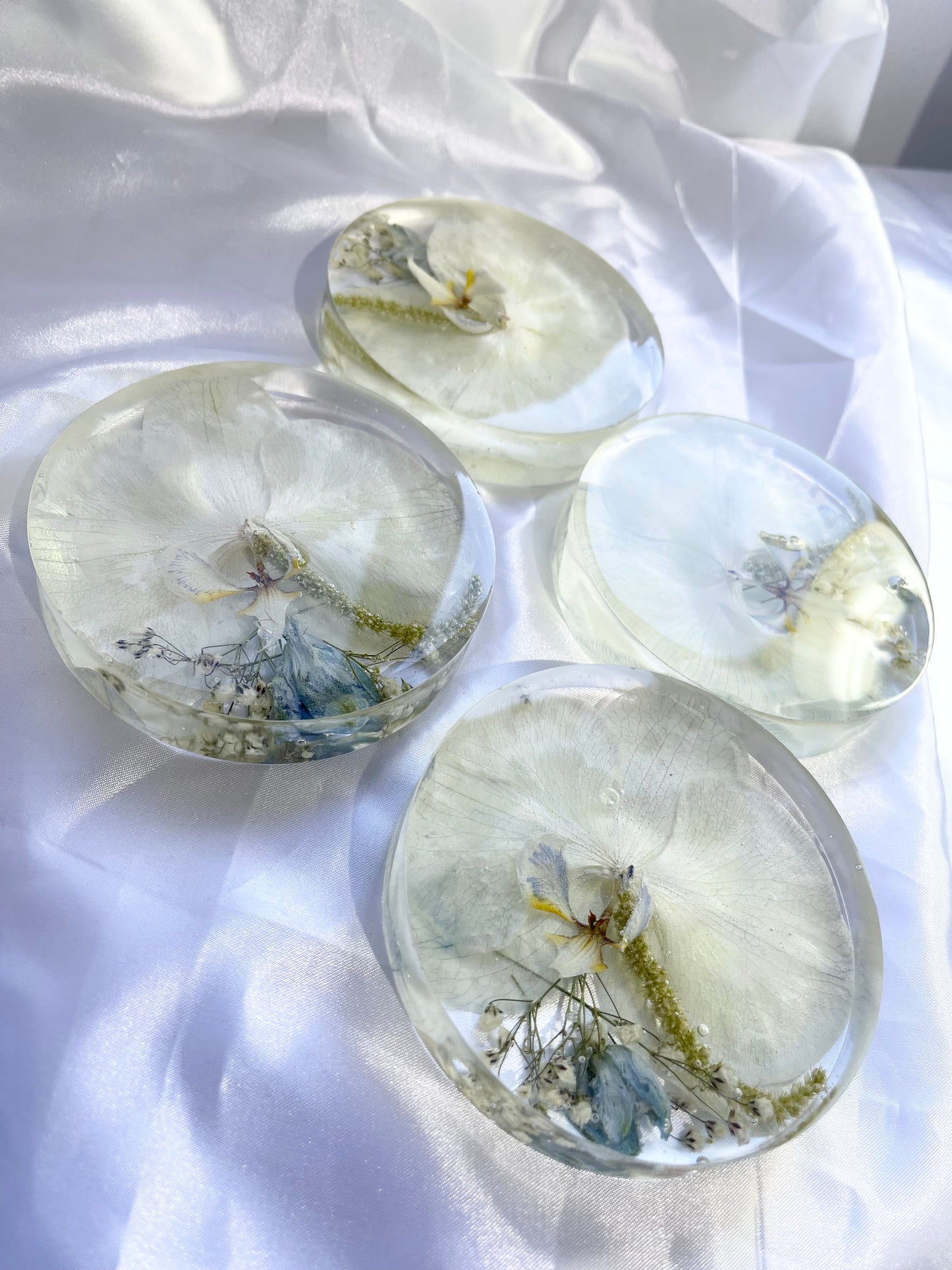 Flower Preservation |Circle Coaster Set | 4