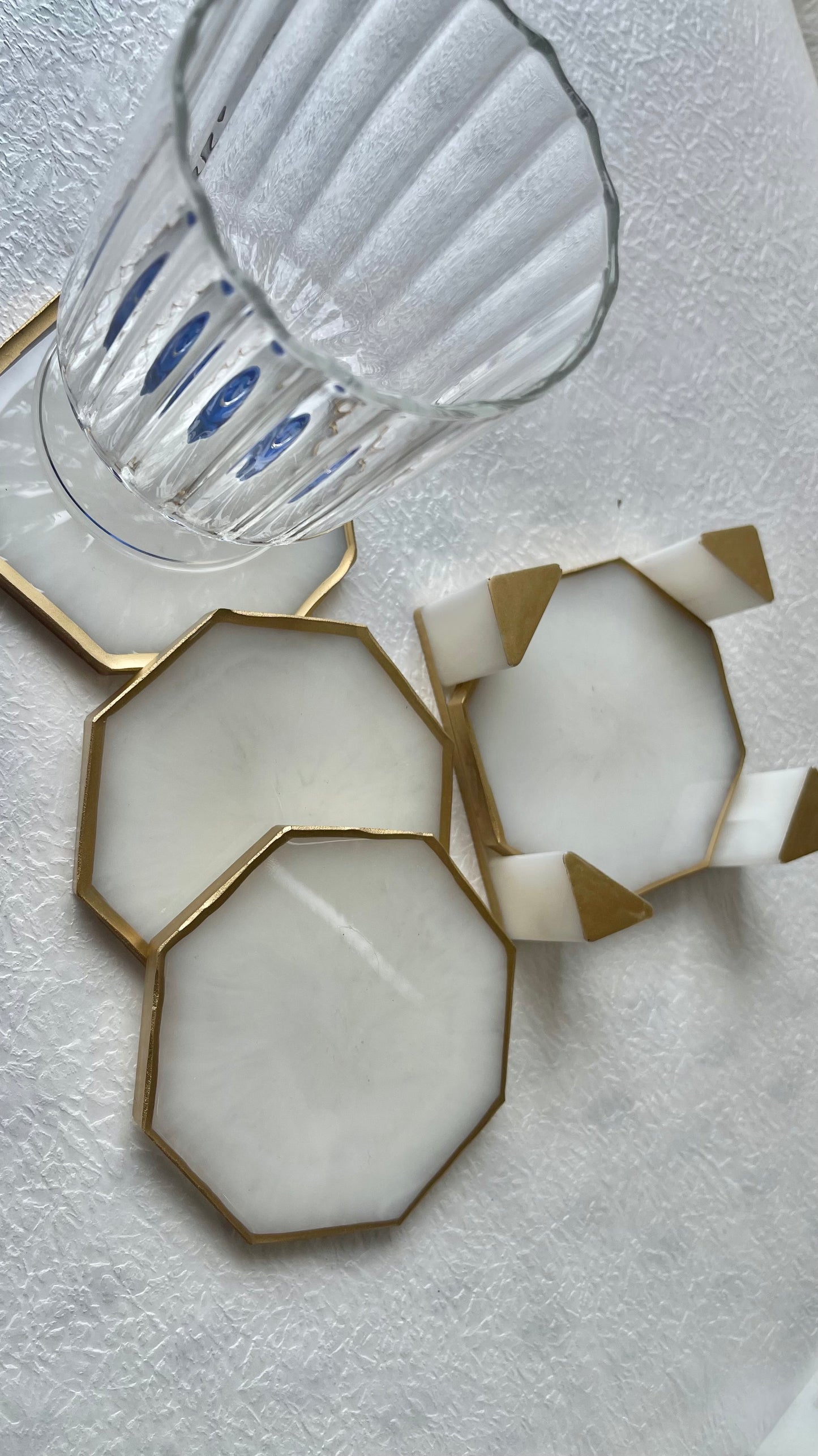 Set of 5 Coaster (4 coaster + Holder)