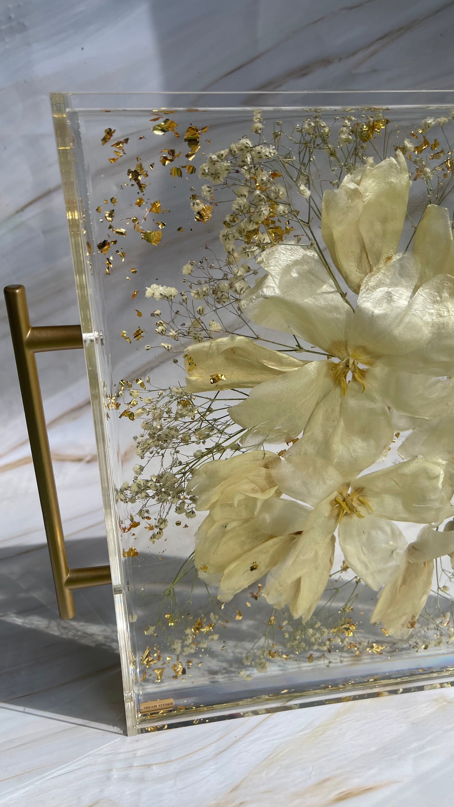 Flower Preservation | Medium Acrylic Tray - 30x30x5cm