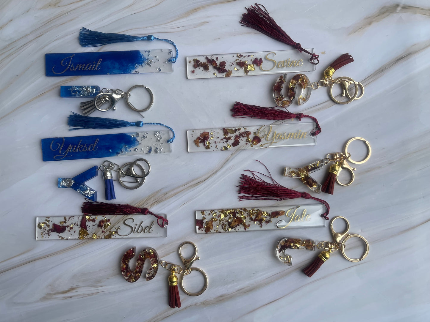 Rose Petal & Gold Leaf | Medium Bookmark