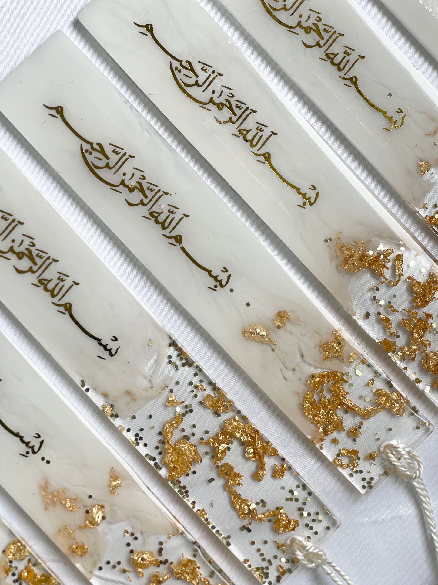 Bismillah Medium Bookmark-Gold & White