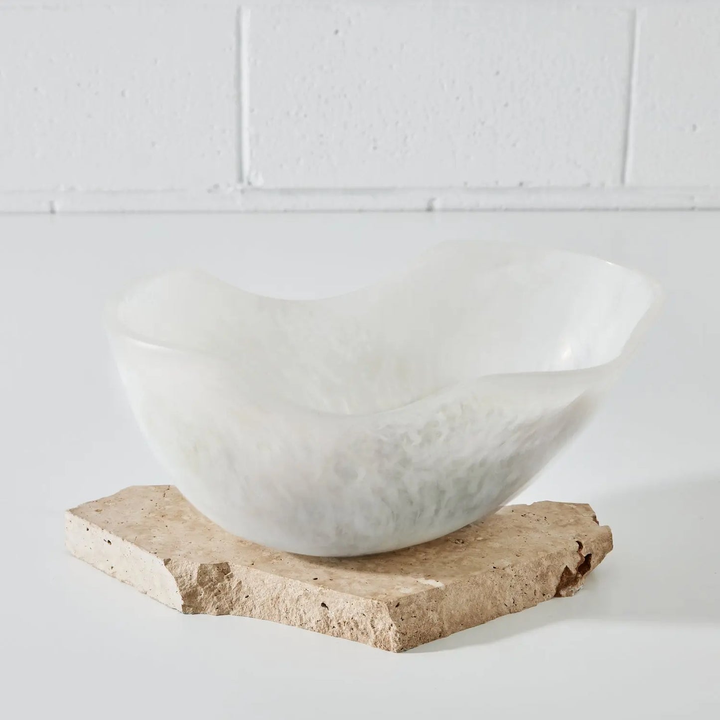 Resin Large Fruit Bowl White