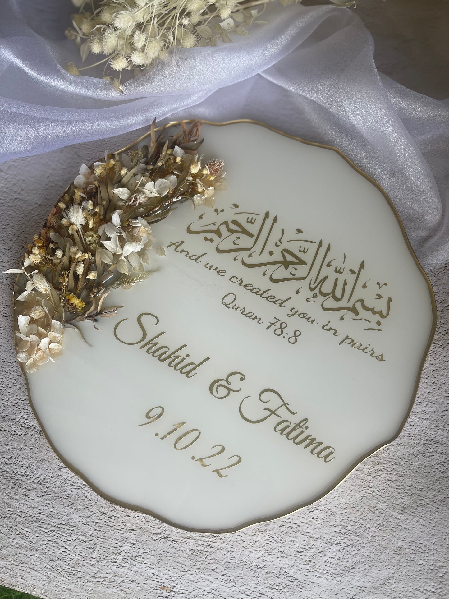 And we created you in pairs -Floral Plaques