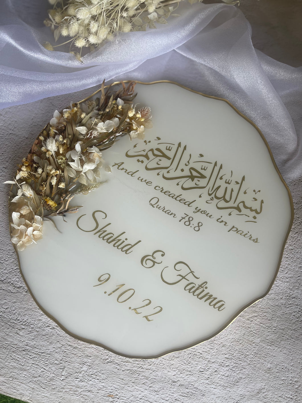 And we created you in pairs -Floral Plaques (Custom)