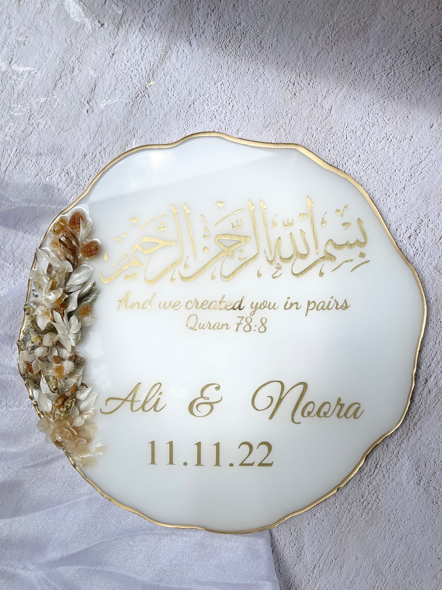 And we created you in pairs -Floral Plaques