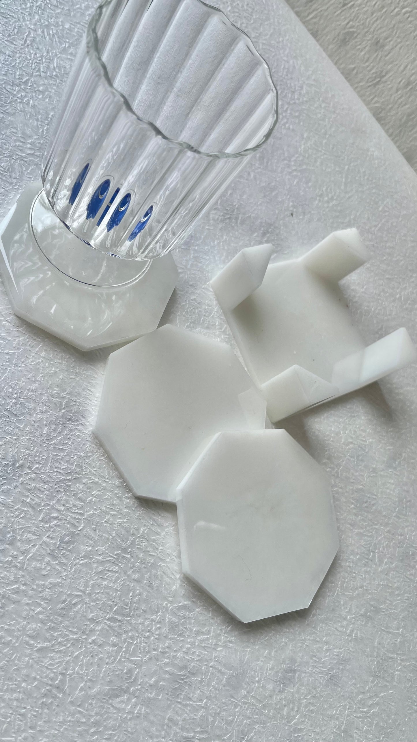 Set of 5 Coaster (4 coaster + Holder)