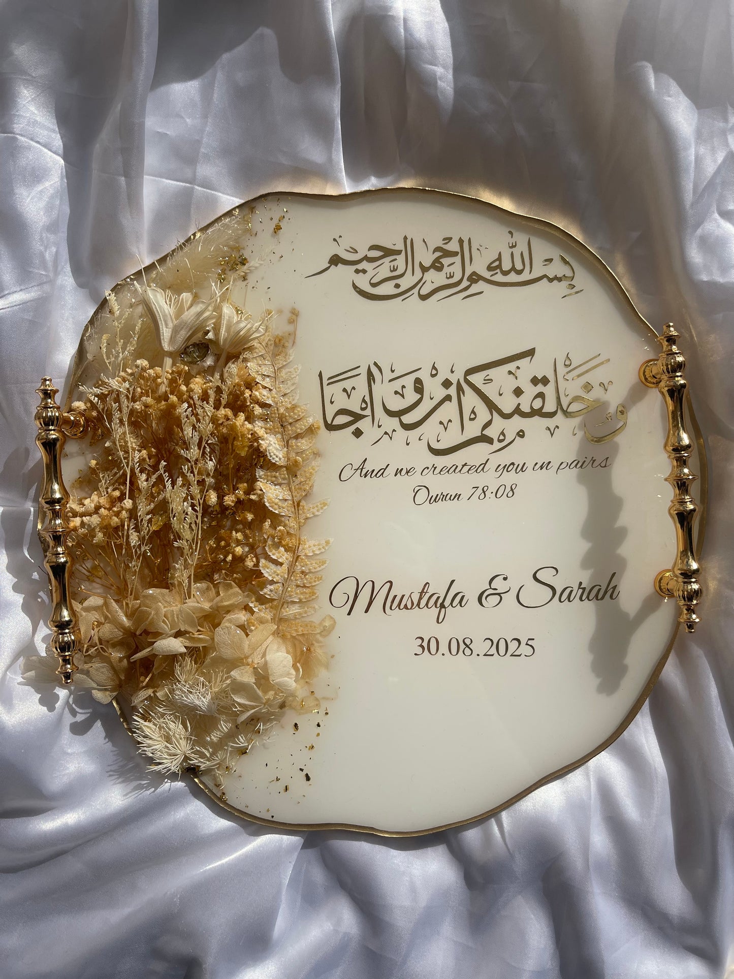 Floral Engagement Personalised Tray Set