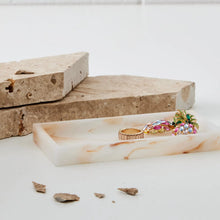 Load image into Gallery viewer, Resin Marbled Tray Peach
