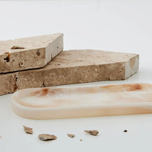 Load image into Gallery viewer, Resin Marbled Rounded Tray Peach
