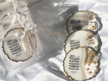 Load image into Gallery viewer, Luxury Wedding Favours with Stand | Gold &amp; White
