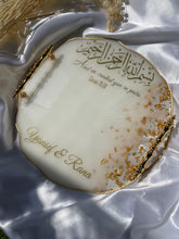 Load image into Gallery viewer, Engagement Circle Tray - Gold and White (personalised)

