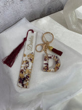 Load image into Gallery viewer, Personalised Bookmark &amp; Keyring Set - Rose Petal
